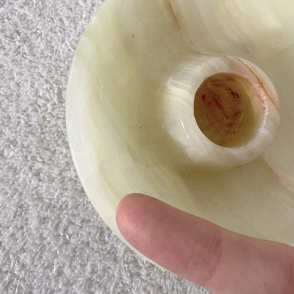 Vintage Yellow Onyx Candlestick Holders X2 - Picture 7 of 16